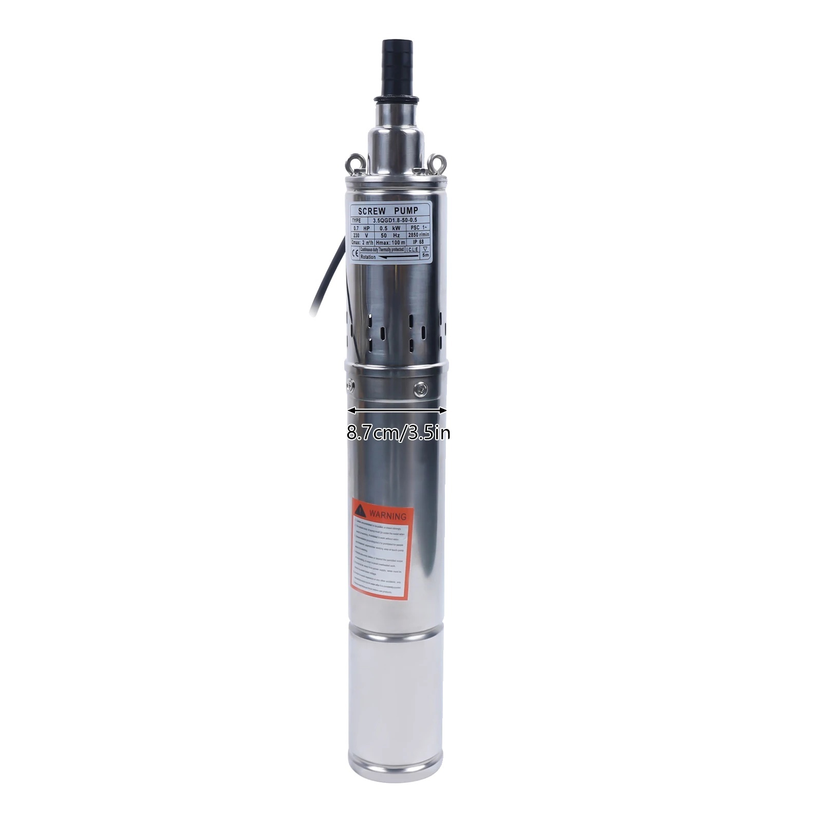 Ponorné čerpadlo pre hlboké studne, výkon 500 W, prietok 2000 l/h, čerpadloEU