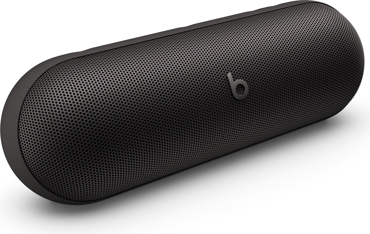 Apple Beats Pill Bluetooth Lautsprecher Mattschwarz, IP67 wasserdicht, 24 Stunden Akkulaufzeit, Stereomodus, USB-C Powerbank-Funktion, 21,9x7,1x7,0 cm MW443EE/A