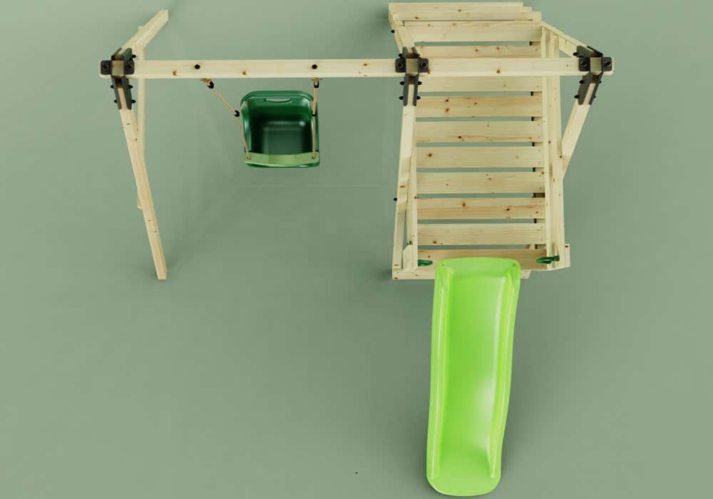 OutdoorToys Schaukel Hortensie aus Holz in Grün Babyschaukel O4.6.00047