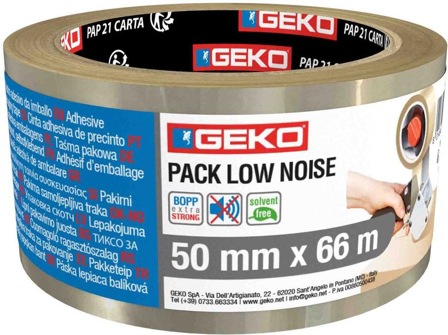 Verpackungsband Pack Leise Transparent 50 mm x 66 m - Geko