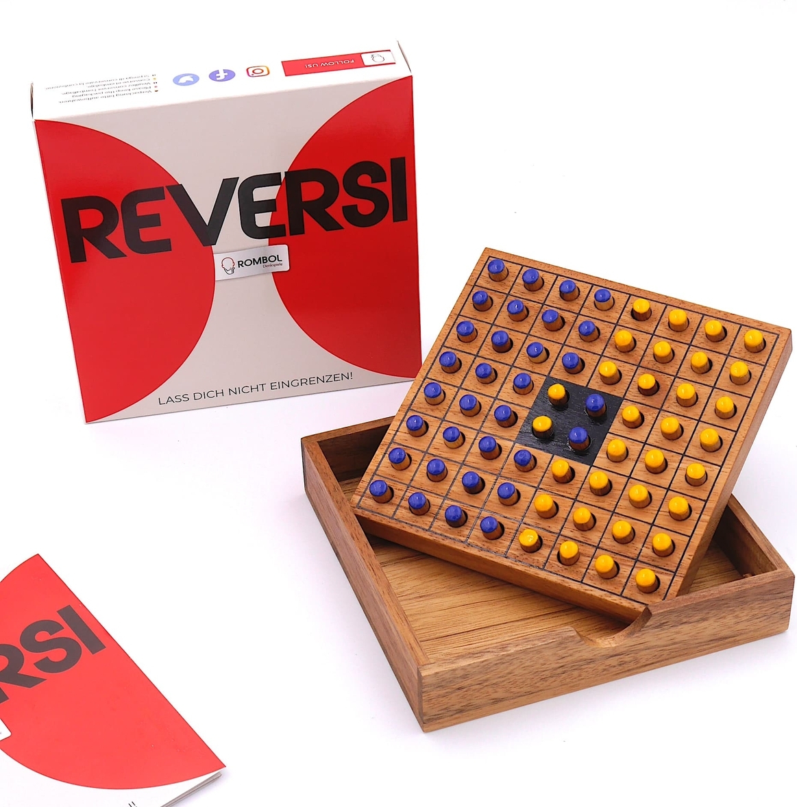 ROMBOL Reversi – Interessantes Strategiespiel,Farbe:rot/gelb 6337
