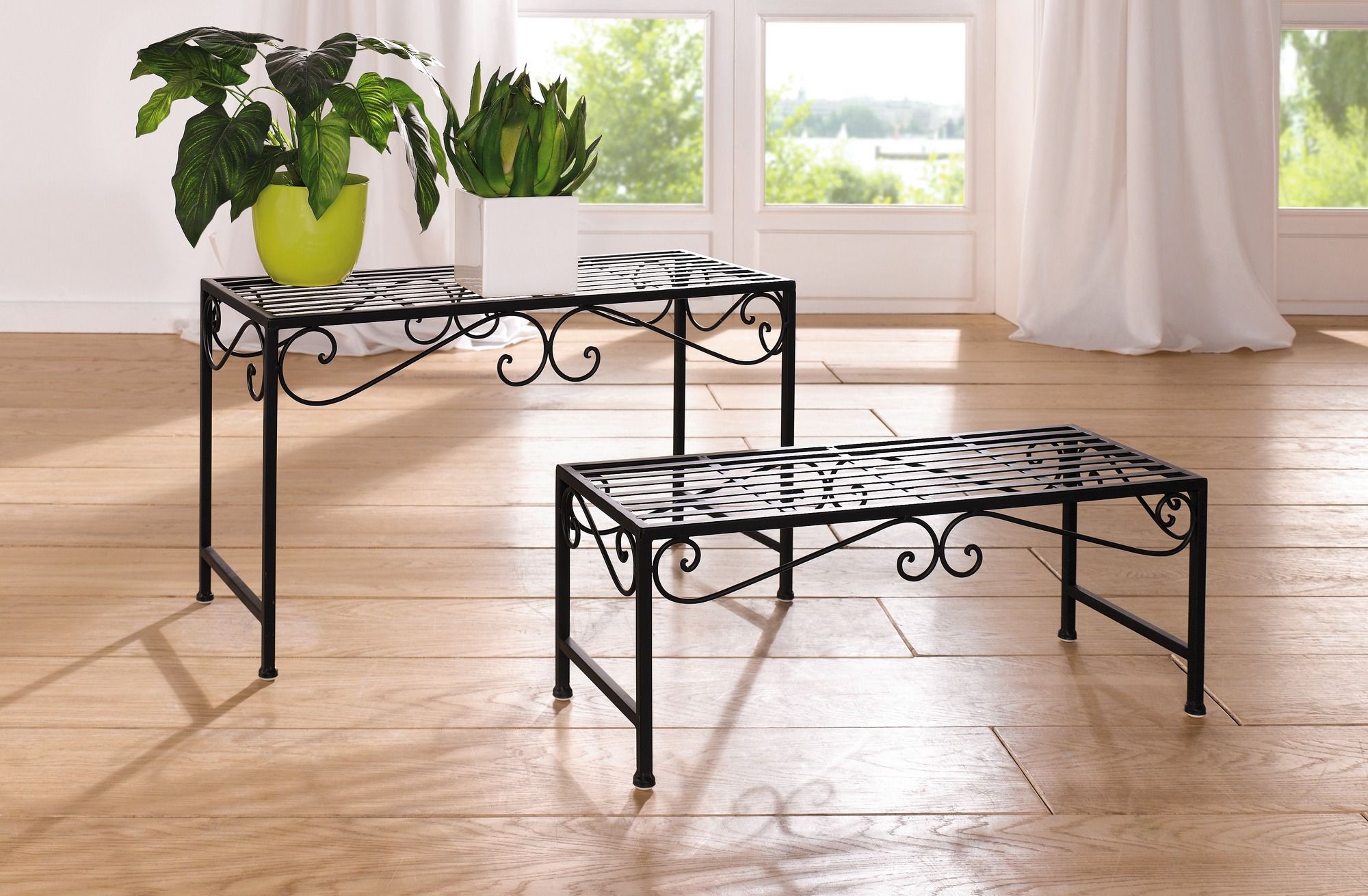 Verwunderlich Blumenbank Metall Modern Ebenbild