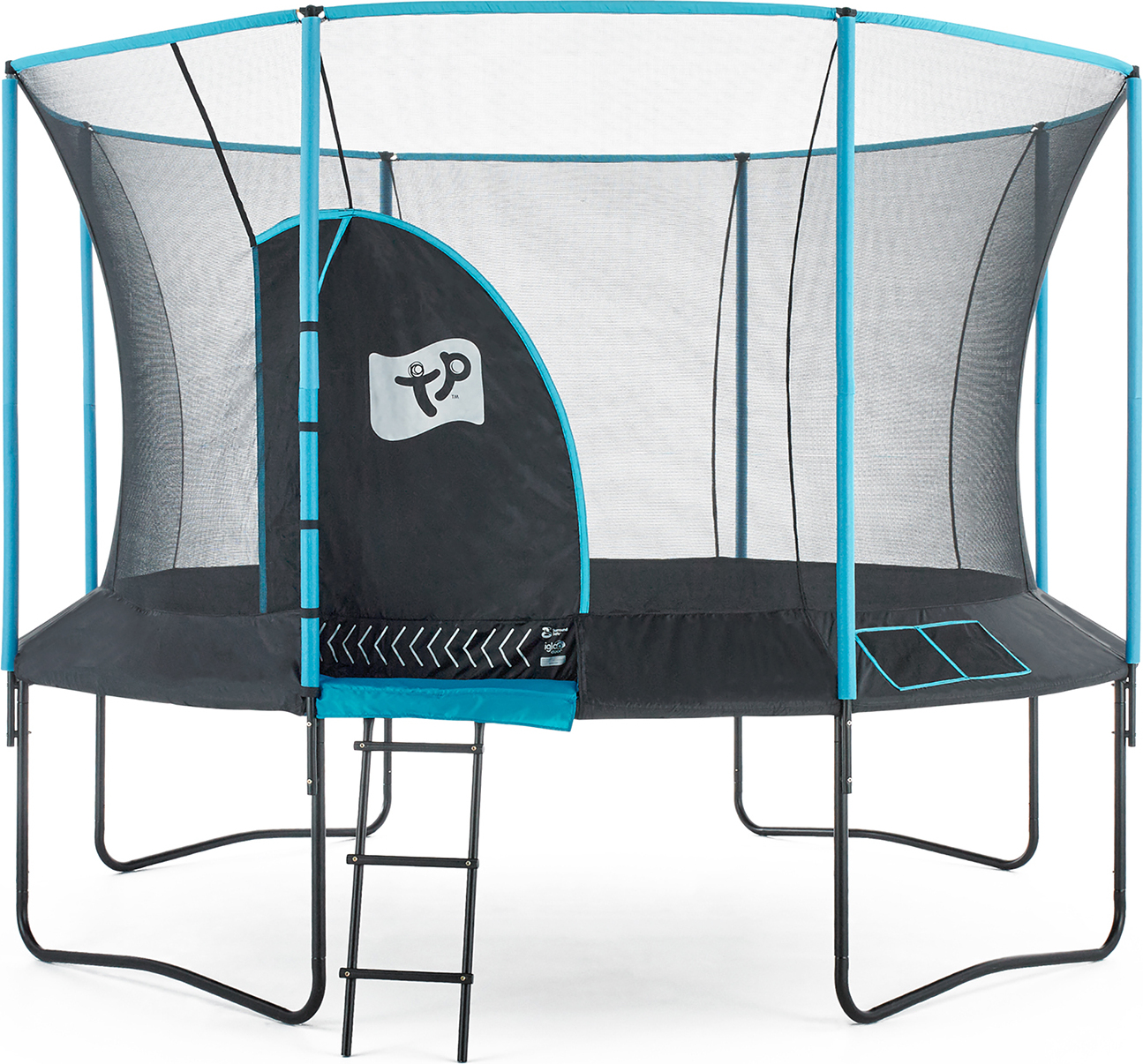 TP Toys trampolína "Genius" s bezpečnostnou sieťou modrá / čierna Ø 366 cm