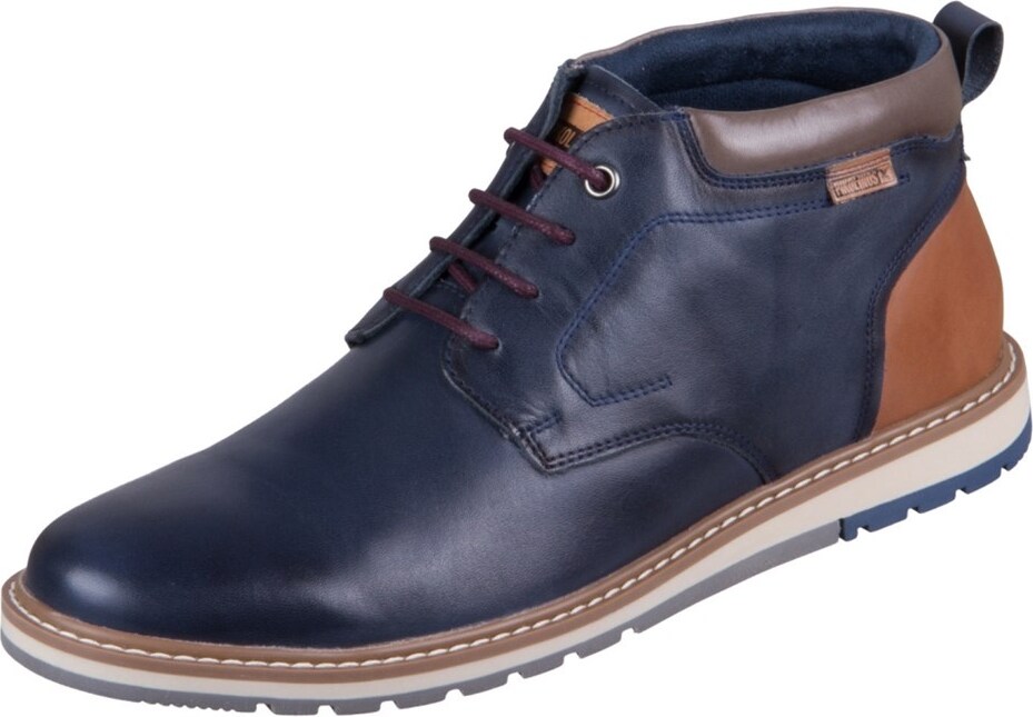 Pikolinos Pánske členkové topánky šnurovacie kožené topánky Berna M8J-8181, veľkosť:45 EU, farba:Blue