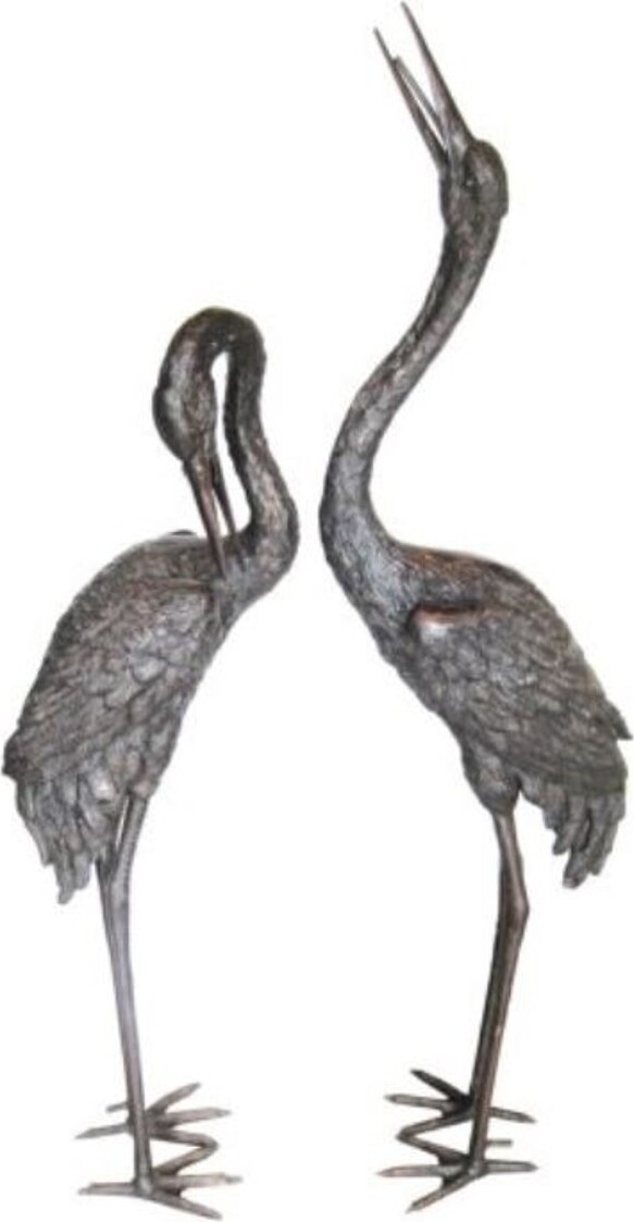 Casa Padrino Störche Bronzefiguren Antik Bronze - Luxus Deko Figuren Set NEW-24241