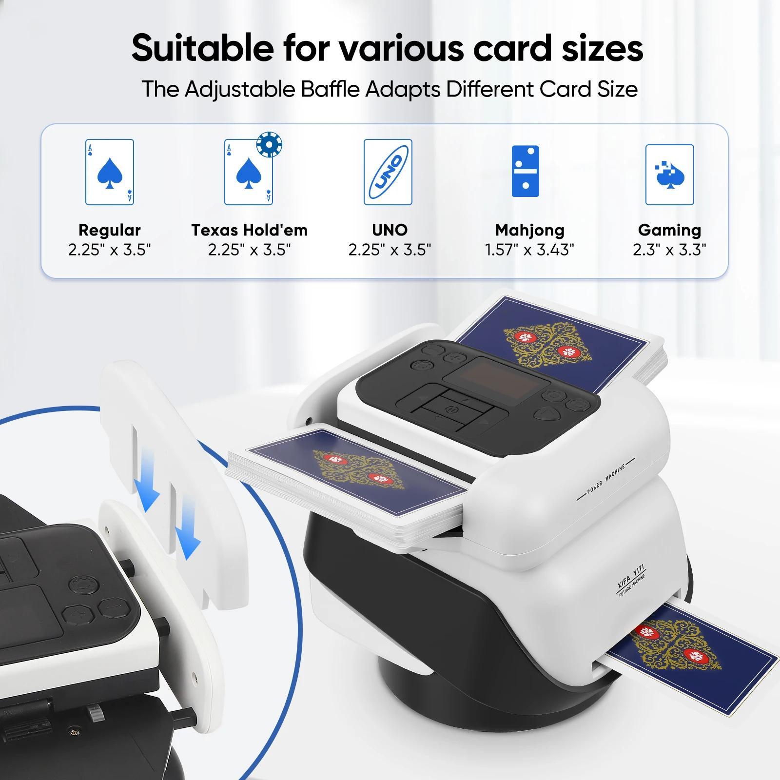 StarTech Kartenmischer - Automatischer 2-in-1 Kartenmischer & Kartengeber - 360° Rotation - Wiederaufladbar - 2–8 Spieler - Für UNO & Poker - Weiß