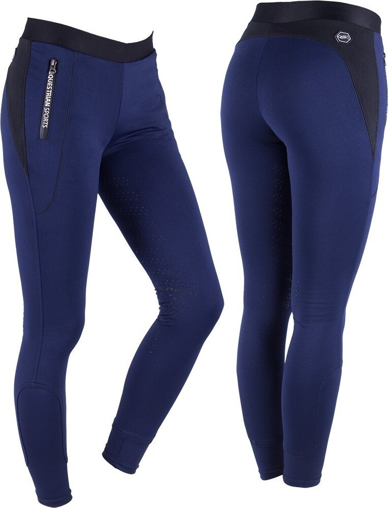 QHP Reithose Pull-on Amelia knie-grip Navy 2019, QHP_19_Gr.:40 QHP_19_6448