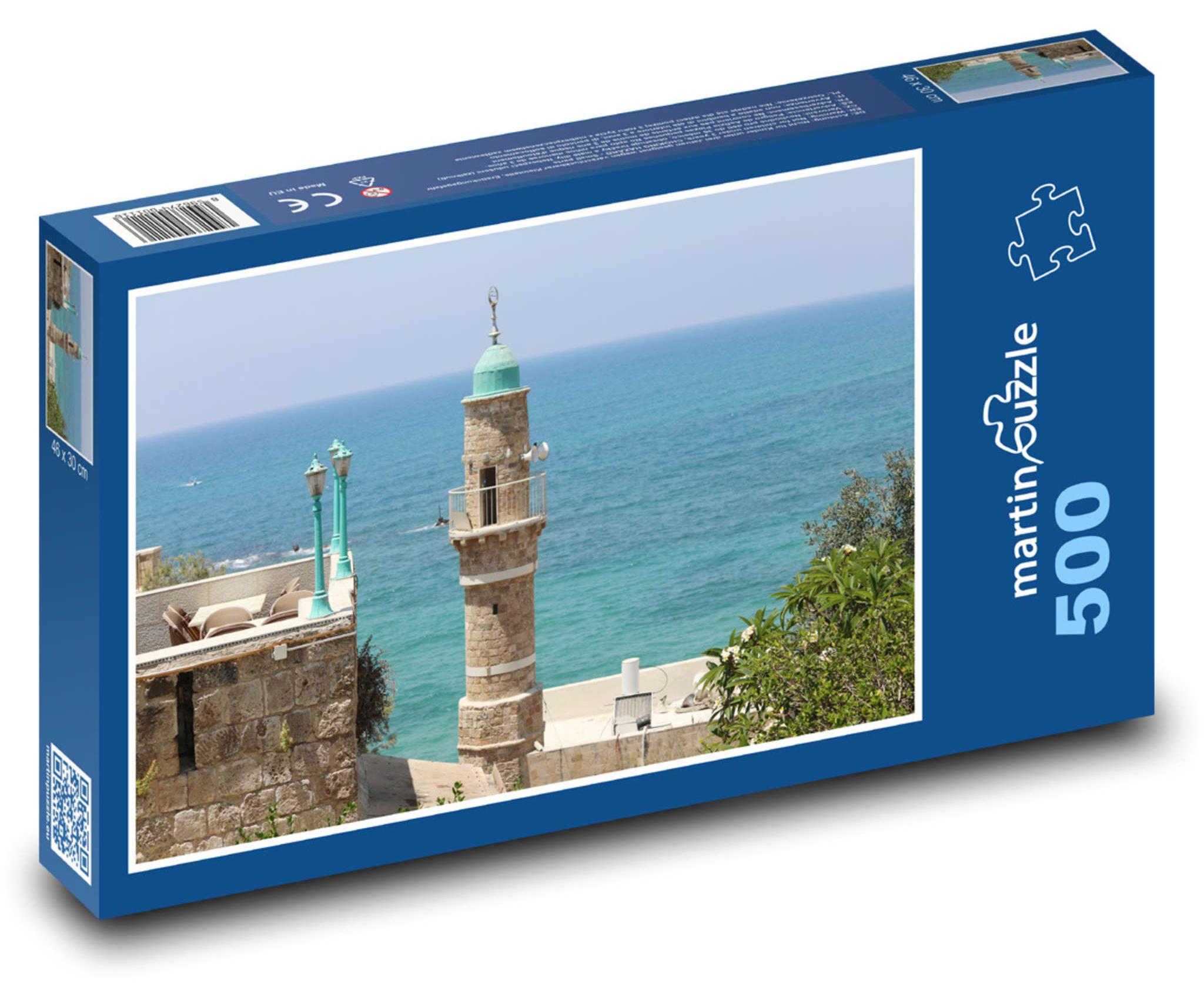 MCprint Puzzle 500 Israelische Küste mit Leuchtturm - martinpuzzle