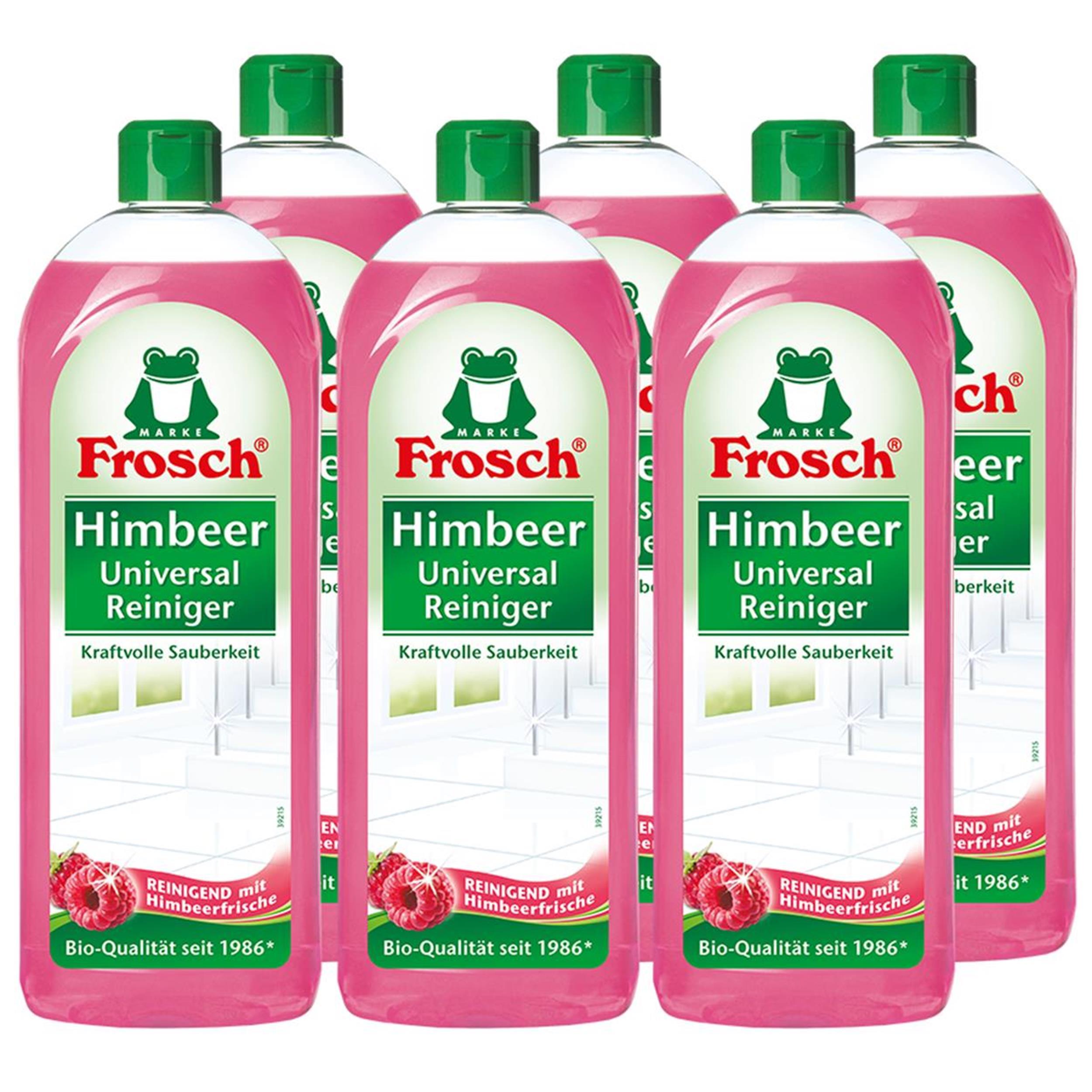 Erdal Frosch Himbeer Universal-Reiniger 750 ml - Kraftvolle Sauberkeit (6er Pack)