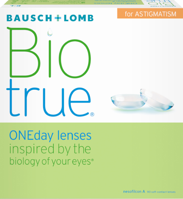 Bausch + Lomb Biotrue ONEday for Astigmatism - 90 daily lenses - Sph: -2.5, Cyl: -1.25, Ax: 100, BC: 8.4, D: 14.5