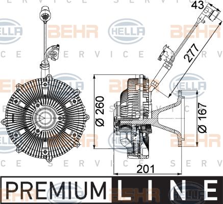 HELLA Kupplung Kühlerlüfter 8MV 376 757-461