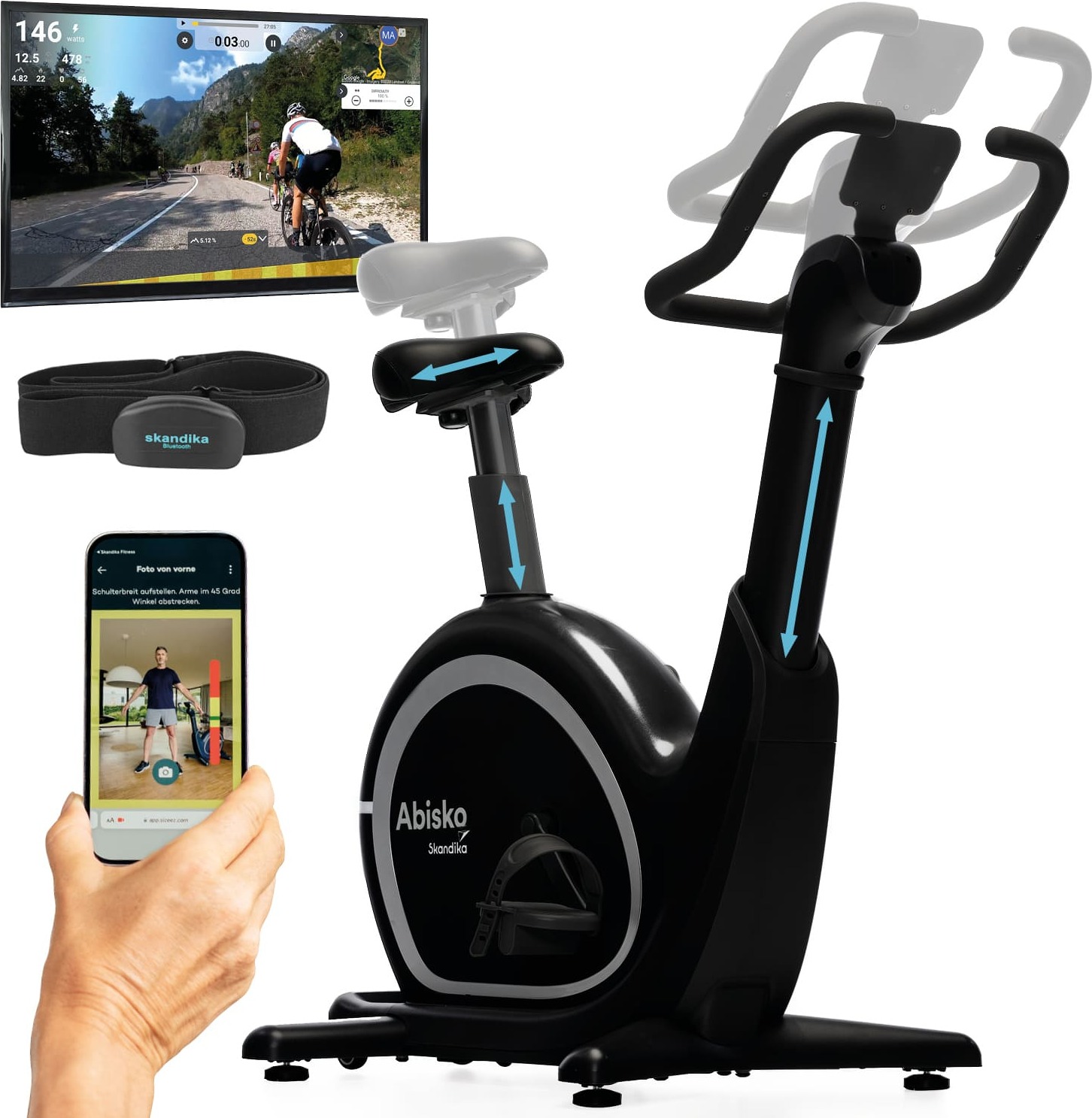 Ergometer Abisko - Automatische Anpassung an die Körpergröße