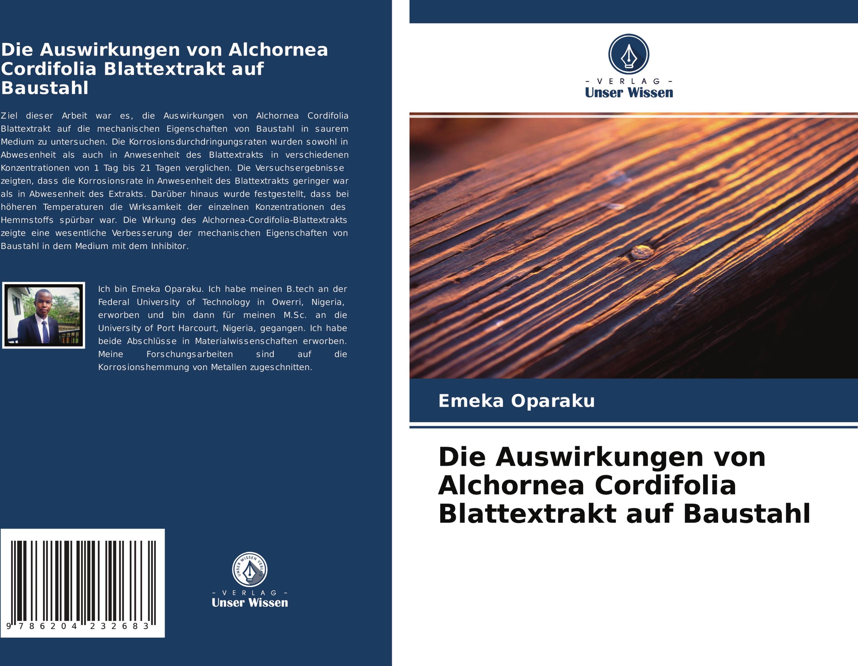 Verlag Unser Wissen Die Auswirkungen von Alchornea Cordifolia Blattextrakt auf Baustahl