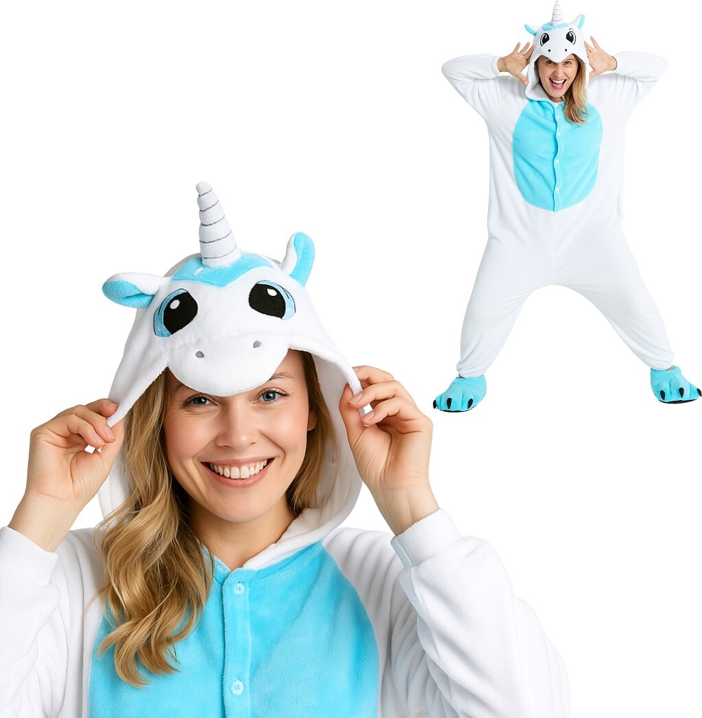 Pigiama Onesie Kigurumi Unicorno Bianco L