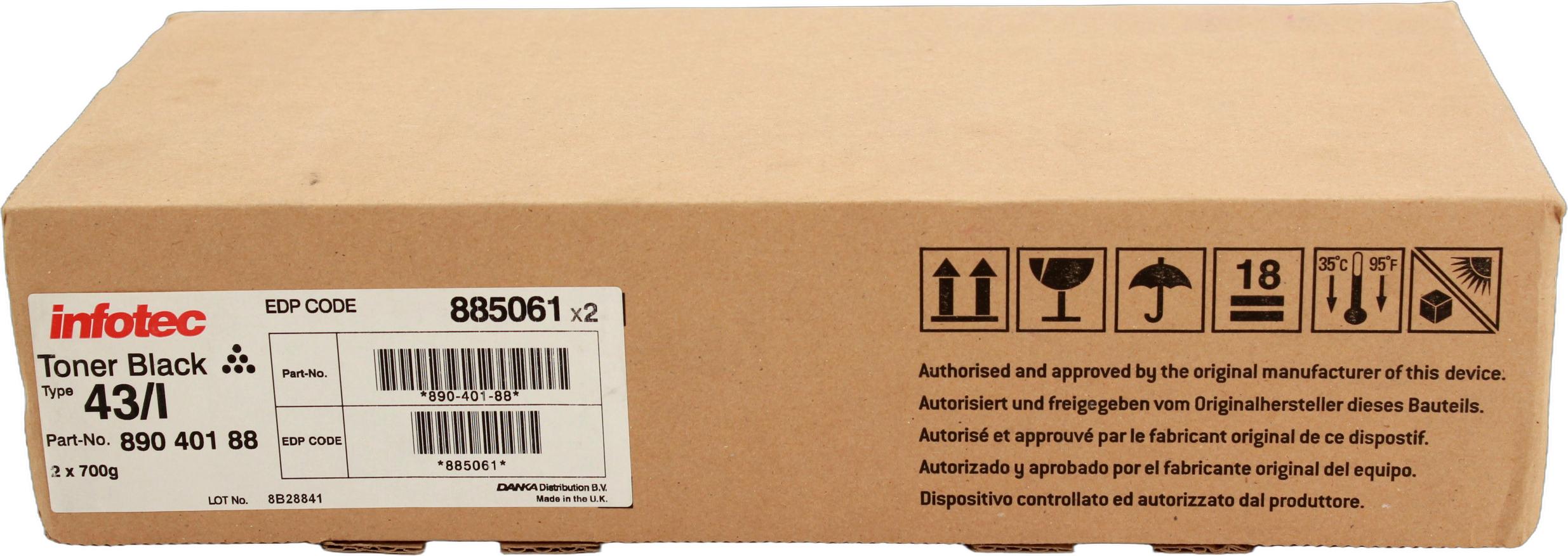 Ricoh Infotec 885061 Tonerflasche Black Doppelpack 4351 MF -A