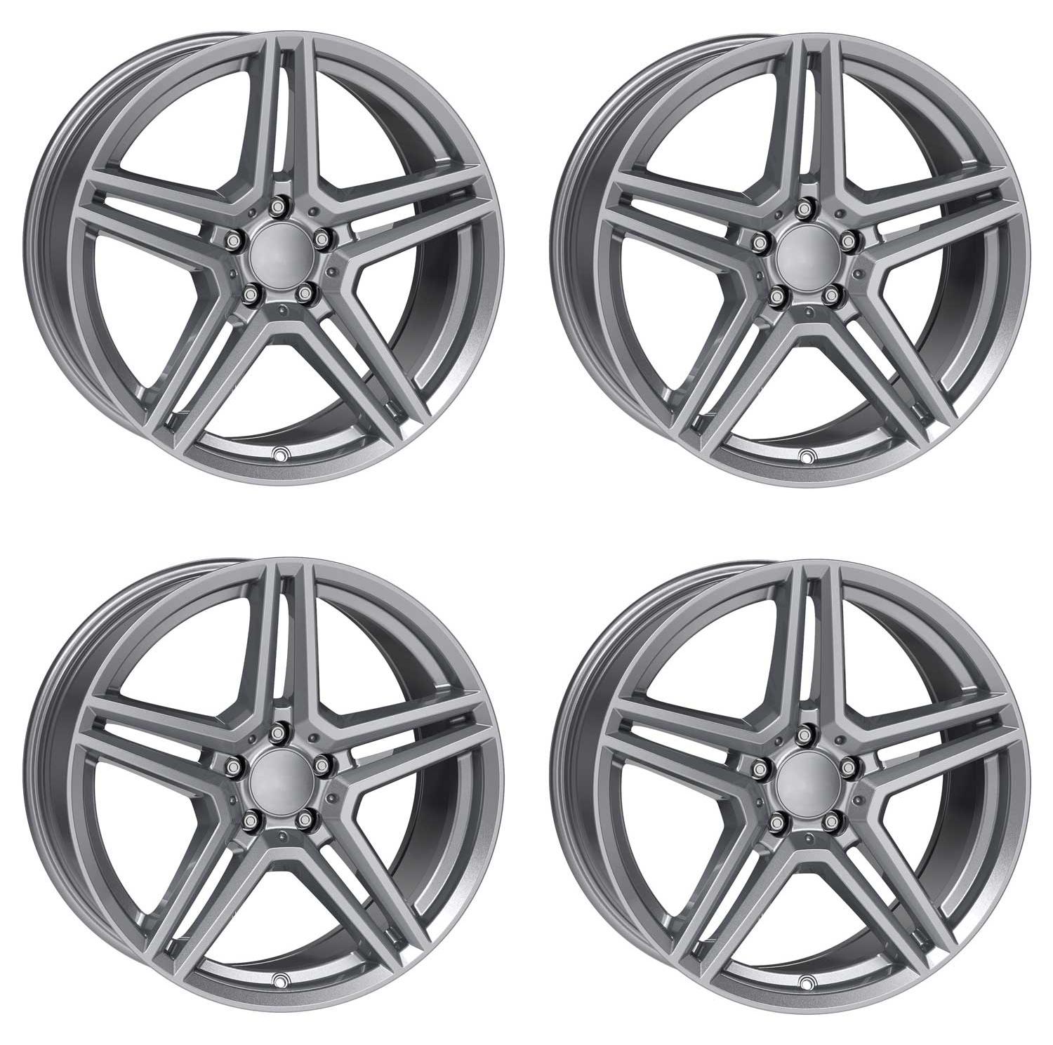 4 Rial Felgen M10 8.5x20 ET29 5x112 GRA für MERCEDES-BENZ All Terrain 4matic E EQC 400 4matic GLC GLE S 4-M10X-852029M17-9