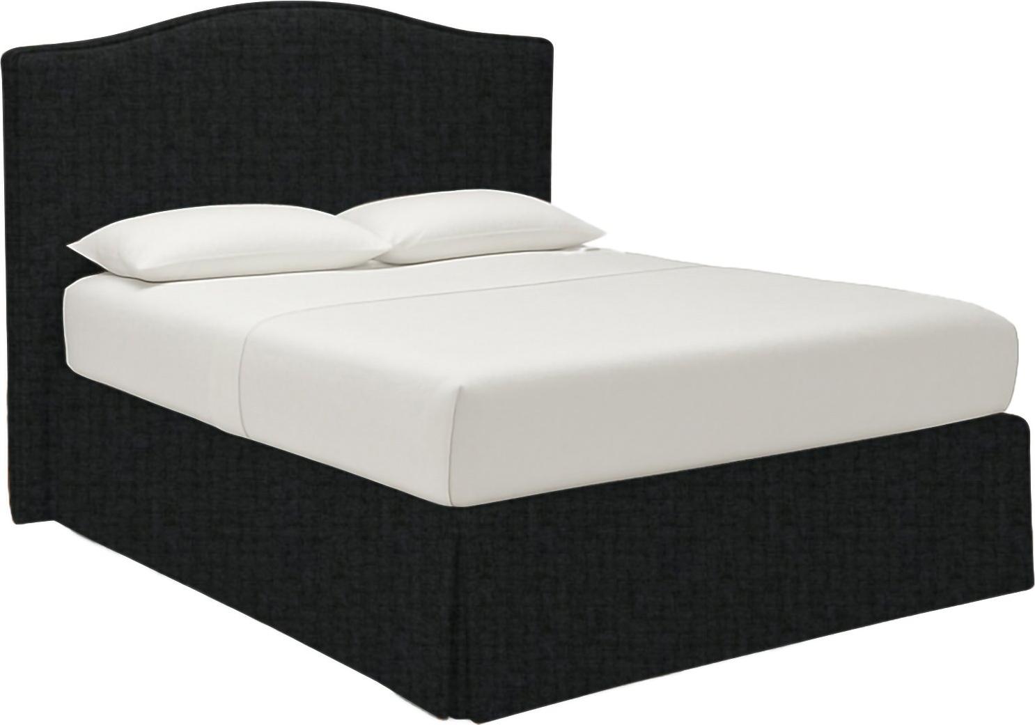 Einzelbett Dmora Copparo Dunkelgrau, Abziehbar mit Stauraum