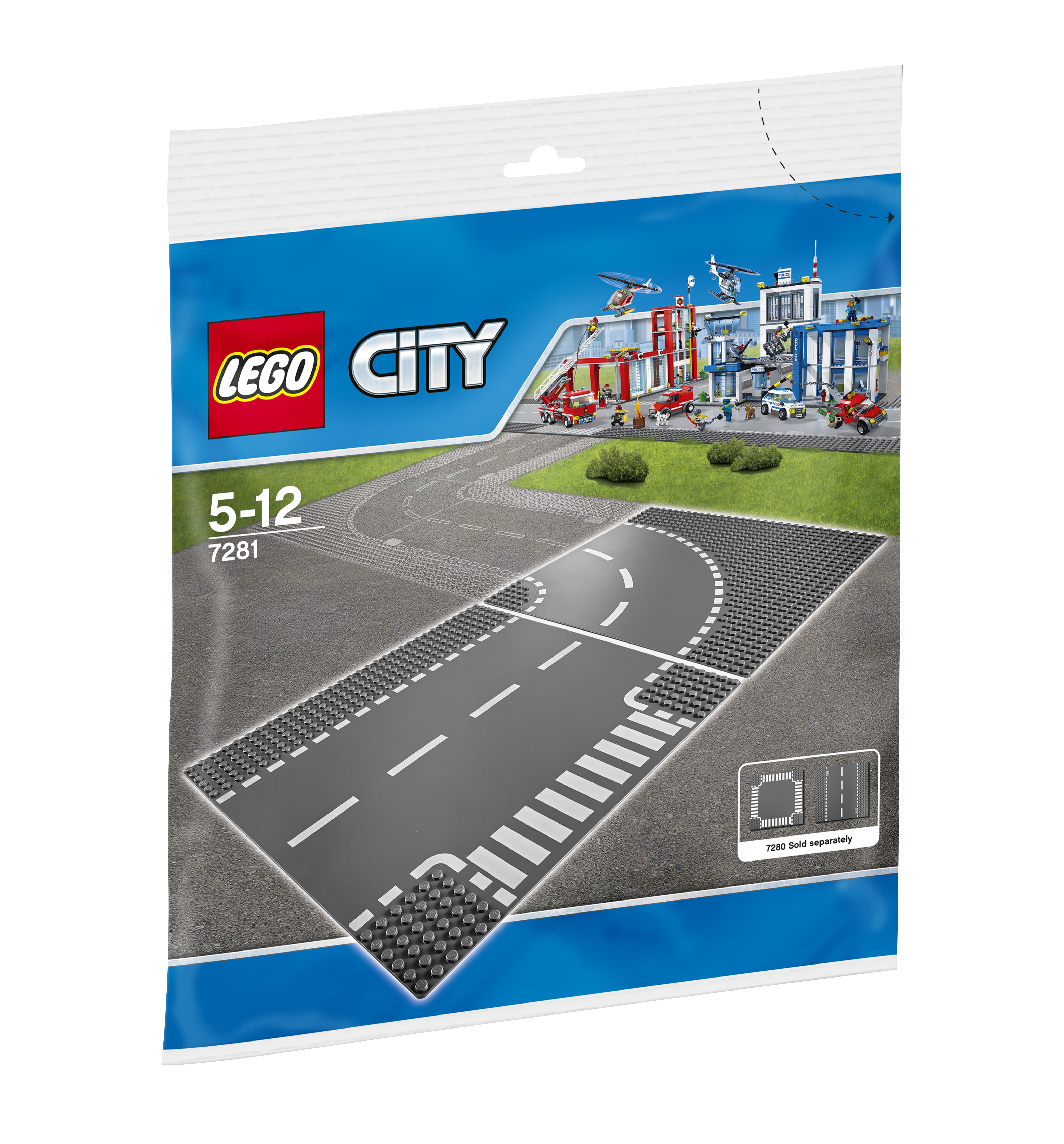 LEGO® City Kurve/ T-Kreuzung 7281