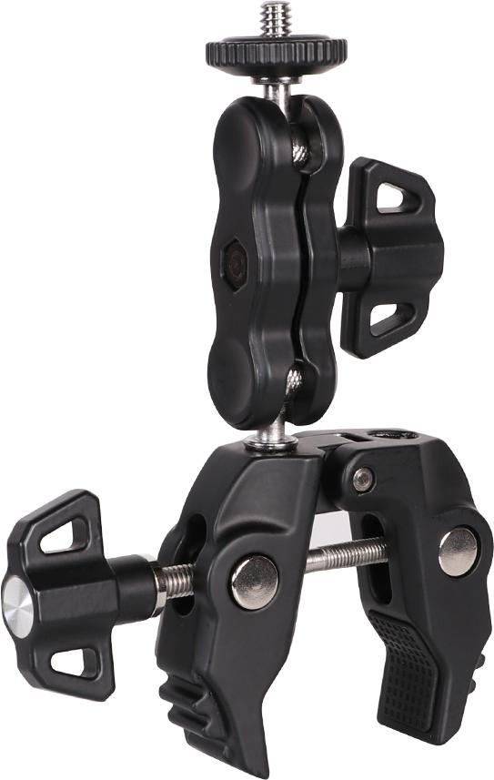 Držiak s upínacou svorkou pre kamery GoPro a akčné kamery