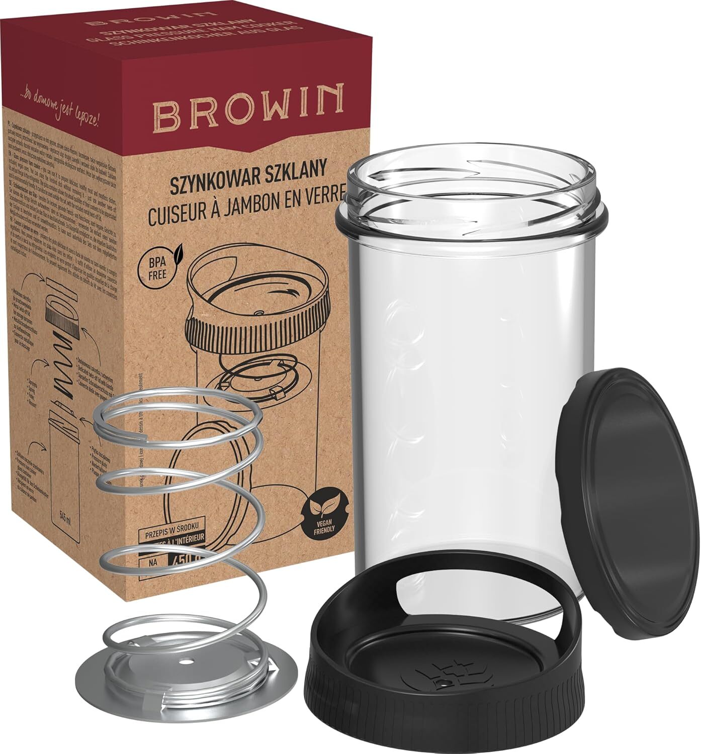 lilawelt24 Glasschinkenkocher Schinkenkocher Druckschinkenkocher Fleischpresse für gesundes hausgemachtes Fleisch Essen Geschenkidee 313701