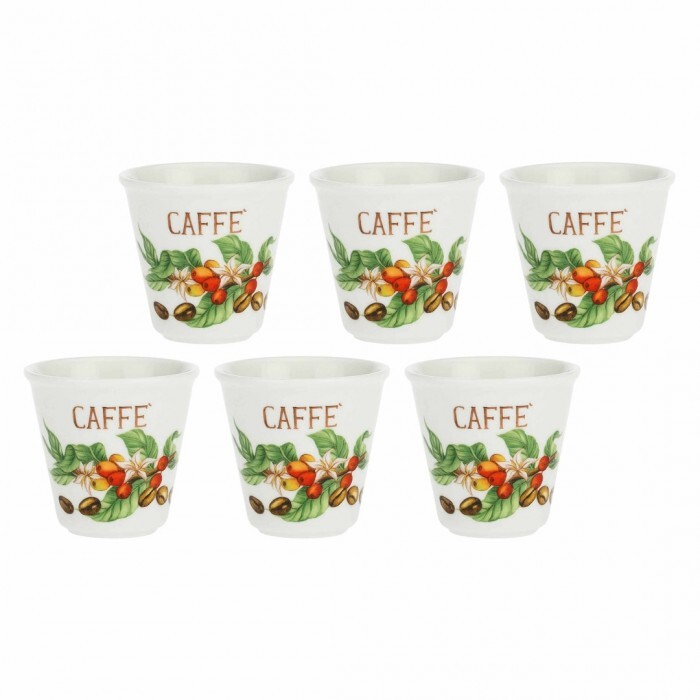 La Porcellana Bianca Set mit 6 Gläsern für Kaffeelikör 75 ml P012715CAFZ