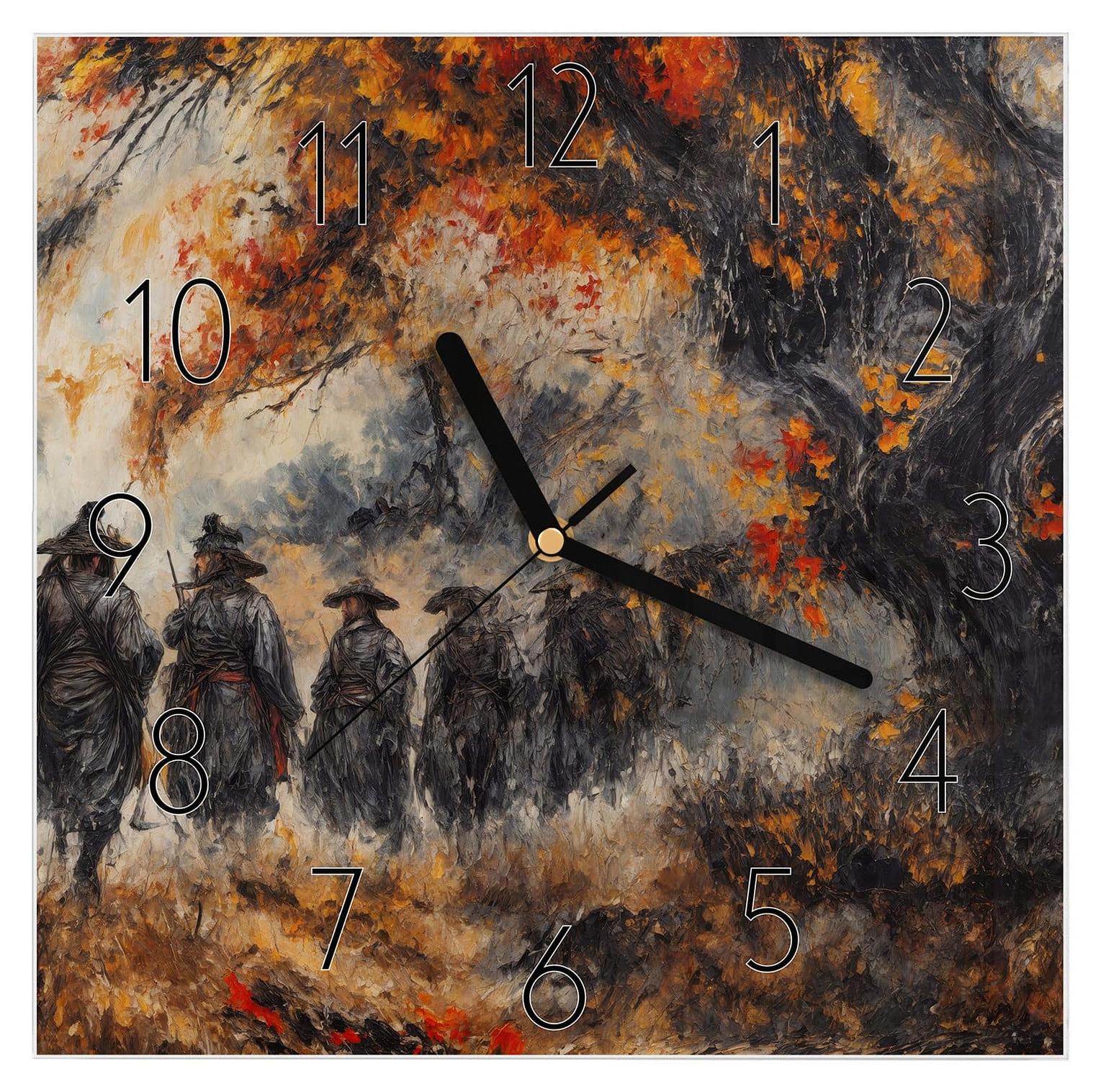 Primedeco Wanduhr aus Glas mit Motiv Spezialkräfte Herst- 30 x 30 cm - inkl. Aufhängesystem