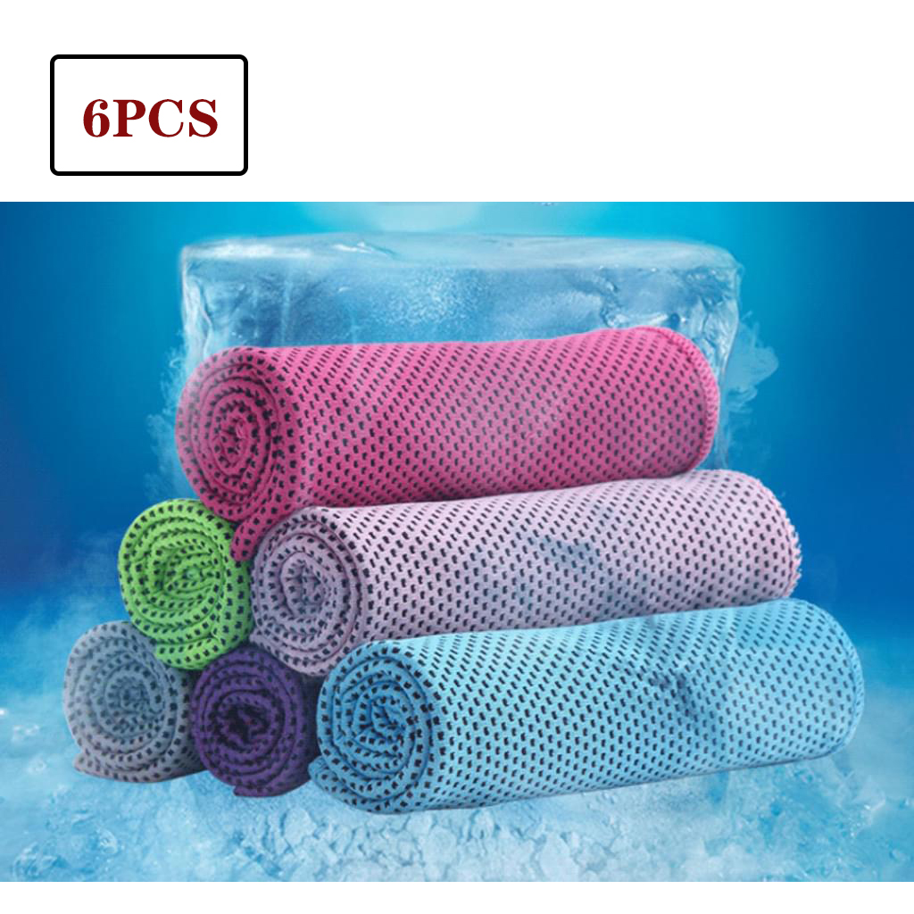 4XKühlendes Sporthandtuch Fitness Abkühlung Handtuch Kühlhandtuch Cooling TowelD 