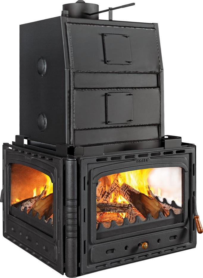 Krbová vložka PRITY 3C W35 | 5 + 35 kW | Spolu 40 kW | Ø200 mm | Liatinové dvierka | 60 l vodná kapsa | Krbové kachle