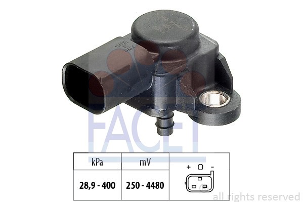 1 Sensor, Abgasdruck FACET 10.3175 Italy - OE Equivalent für JEEP, unten