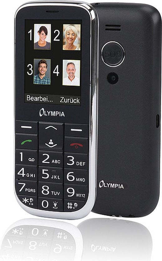 Mobilný telefón Olympia Joy II čierny s extra veľkými tlačidlami