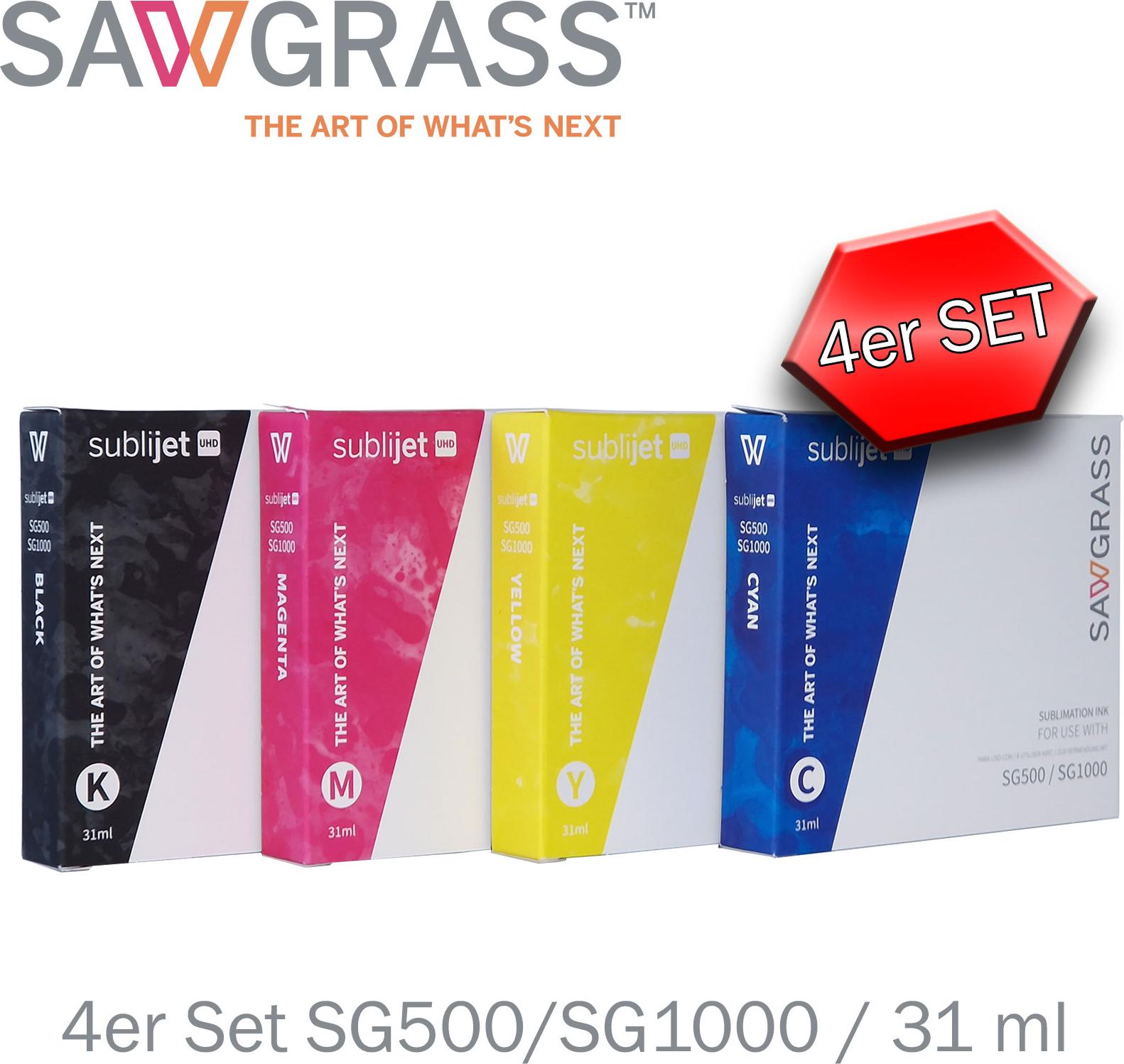 Sawgrass SubliJet UHD - CMYK Bundle - 31 ml