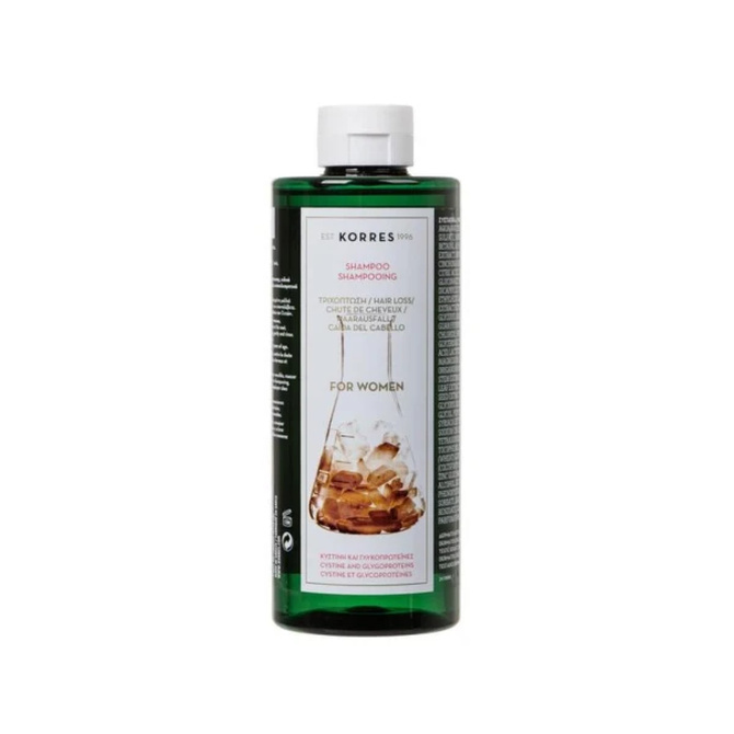 Korres Cystine & Glycoproteins šampón proti vypadávaniu vlasov pre ženy 250ml - balenie 2 ks
