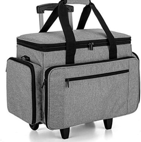 Nähmaschinentasche - Nähmaschinen-Trolley - Nähmaschinenkoffer - Nähbeutel - Grau