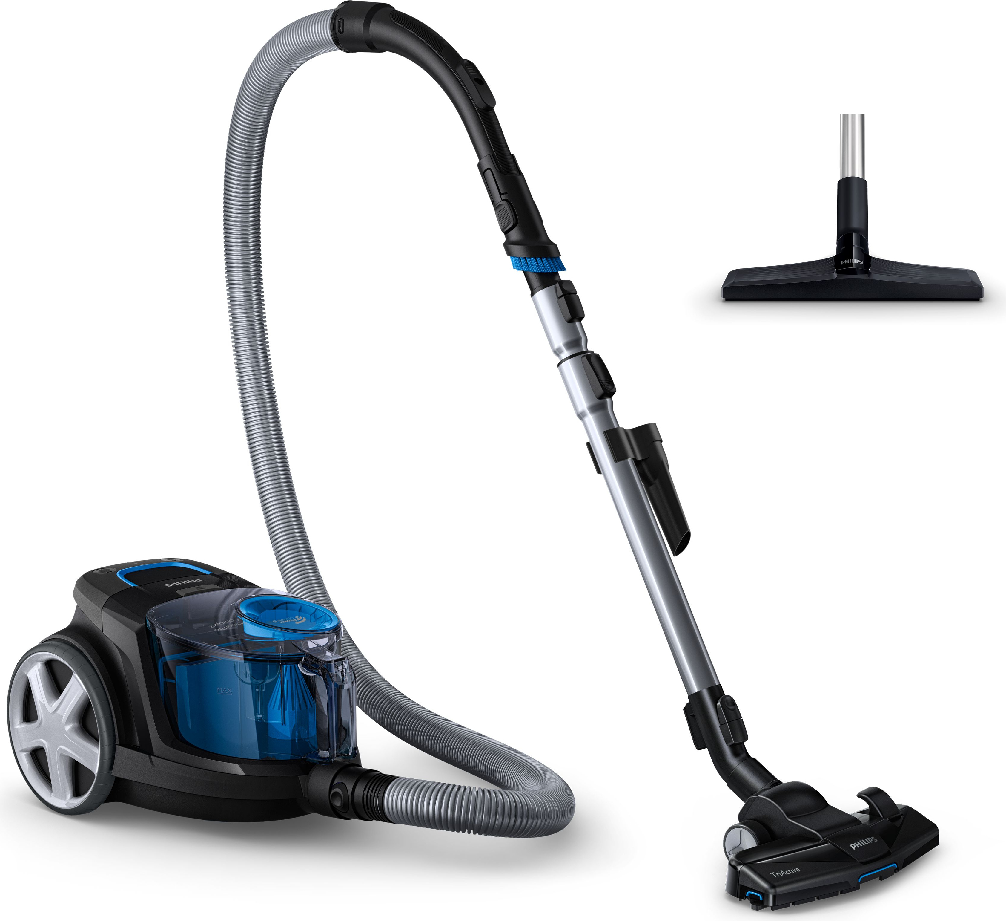 Philips Staubsauger beutellos 3000 Serie FC9331/09 PowerCyclone 5 1,5L Schwarz Blau
