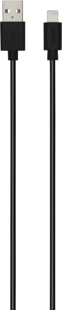Hama 00187253, 0,75 m, Lightning, USB A, Männlich, Männlich, Schwarz