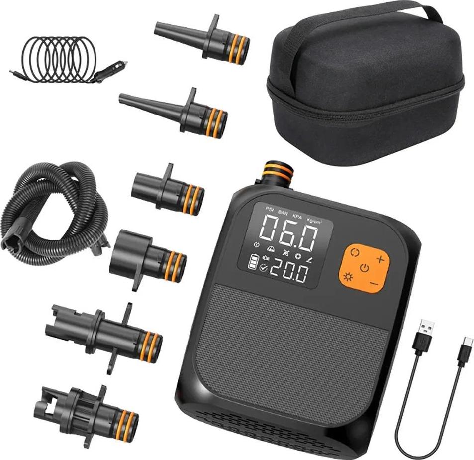 Elektrická nafukovacia pumpa, tlak 25 PSI, multifunkčný dizajn, bezdrôtová