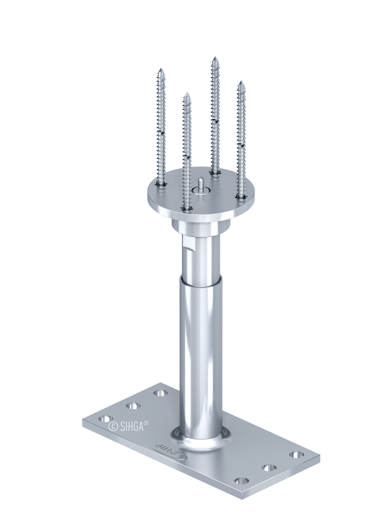 Sihga Herakulix® L Stützenfuß mit Neigungsausgleich L RG / 220 - 350 mm