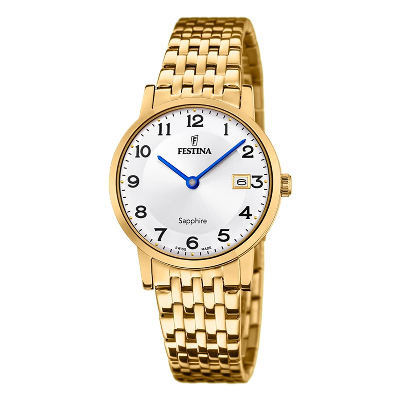Festina dámske hodinky z nehrdzavejúcej ocele zlaté Festina Swiss made náramkové hodinky UF20021/4