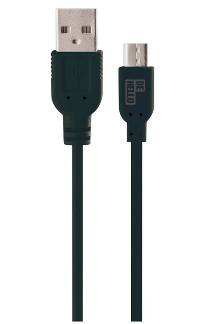 BeHello USB - Micro USB 1.2m, 1,2 m, USB A, Micro-USB A, USB 2.0, Samec/samec, Čierna