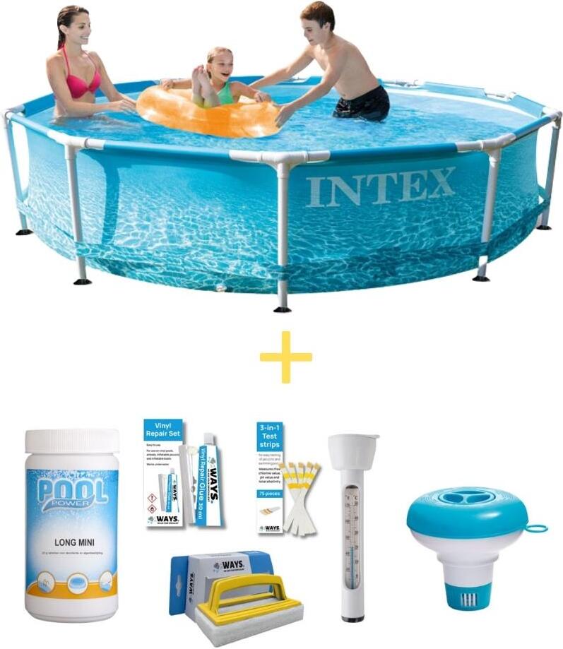 Bazén s kovovým rámom Intex - strana k pláži - 305 x 76 cm - balík WAYS na údržbu v cene