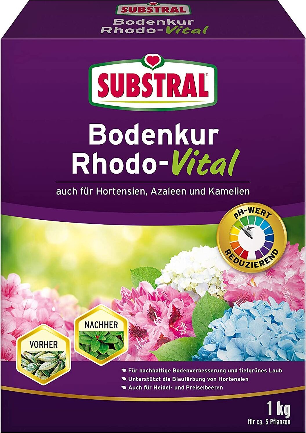 SUBSTRAL® Bodenkur Rhodo-Vital – Optimale Bodenpflege für Moorbeetpflanzen, 1kg CF-076002