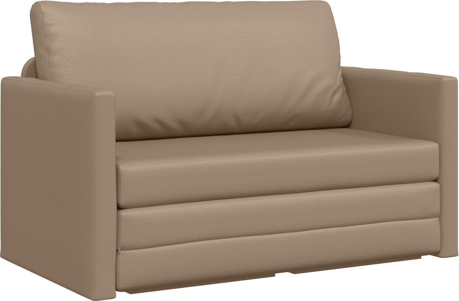 vidaXL Möbel Futonsofa 2-in-1 Cappuccino 124x71x78 cm Kunstleder - Klassische Sofas 4106712 LL0000386258-vdll-cc25520