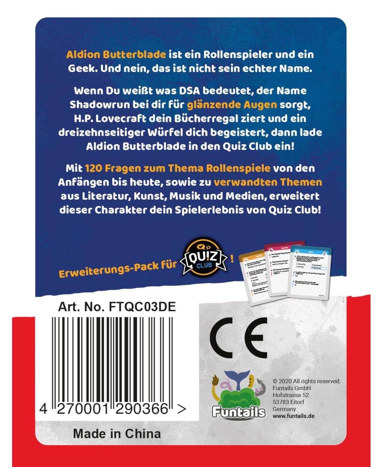 Funtails Quiz Club - Charakter Pack Rollenspiele & Geek-Wissen 290366