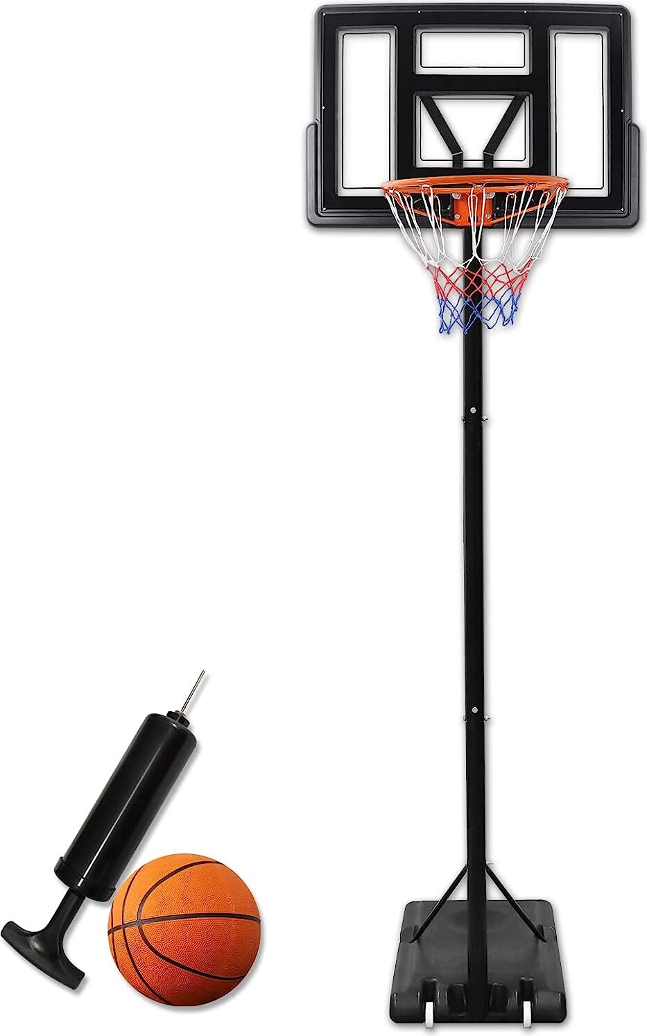 Basketballkorb 305cm Mini Basketballkörbe mit Ständer Rollen Outdoor Basketball Korb 135-305cm Höhenverstellbar Basketballständer Basketball Hoop Satz CEEDIR