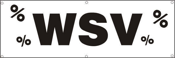 INDIGOS UG Werbeplane / Gerüstplane - p035 - WSV - NEU - 200 cm x 67 cm - für Baustelle, Garten, Zaun oder Veranstaltung plane-p35-200