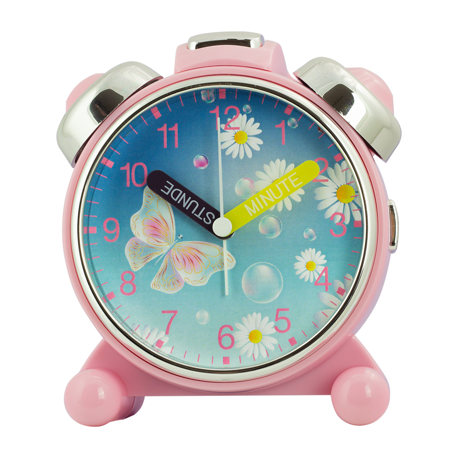 EUROTIME Kinderlernwecker, Quarz, zum Erlernen der Uhrzeit, leise, Kunststoff