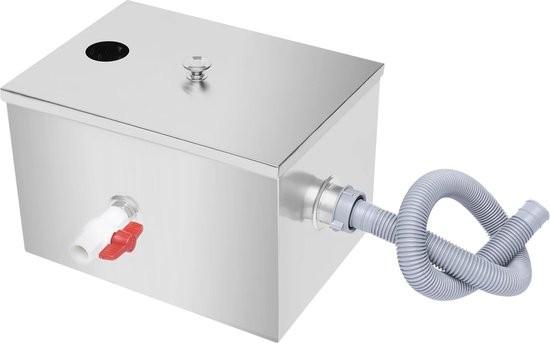 Botec Fettabscheider aus Edelstahl – Fettfangwanne – 18–20 Liter – 35 × 25 × 23 cm 107579-0