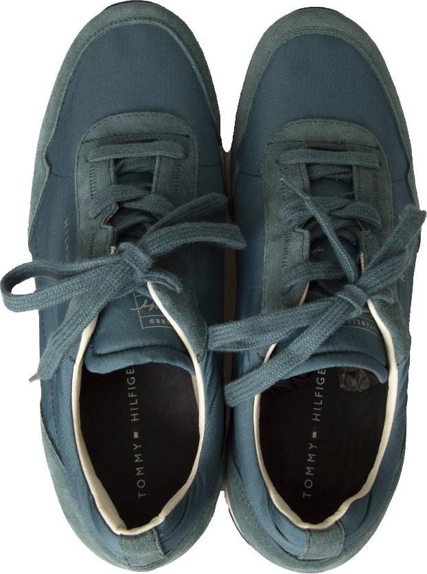 Herrenschuhe TH TOMMY HILFIGER Sneaker Sportschuh Artikel FM0FM04132 gehobener Premium-Läufermix, EUR 42 - UK 8 - USA 9 - CM 26,5, Poliestere 100%