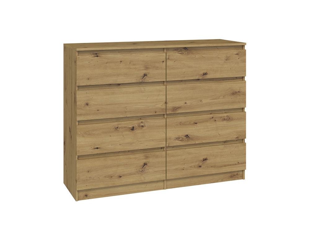 VENETI Breite Kommode mit Schubkästen TAAVI – Eiche artisan 048-10-00036