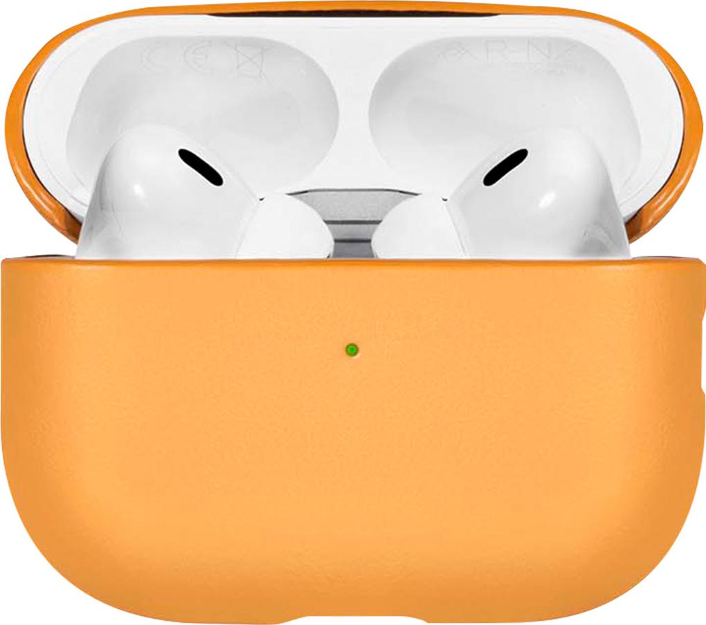 Native Union, Hülle für AirPods Pro und AirPods Pro 2 aus pflanzenbasiertem Material, Gelb NU-APPRO2-LTHR-KFT